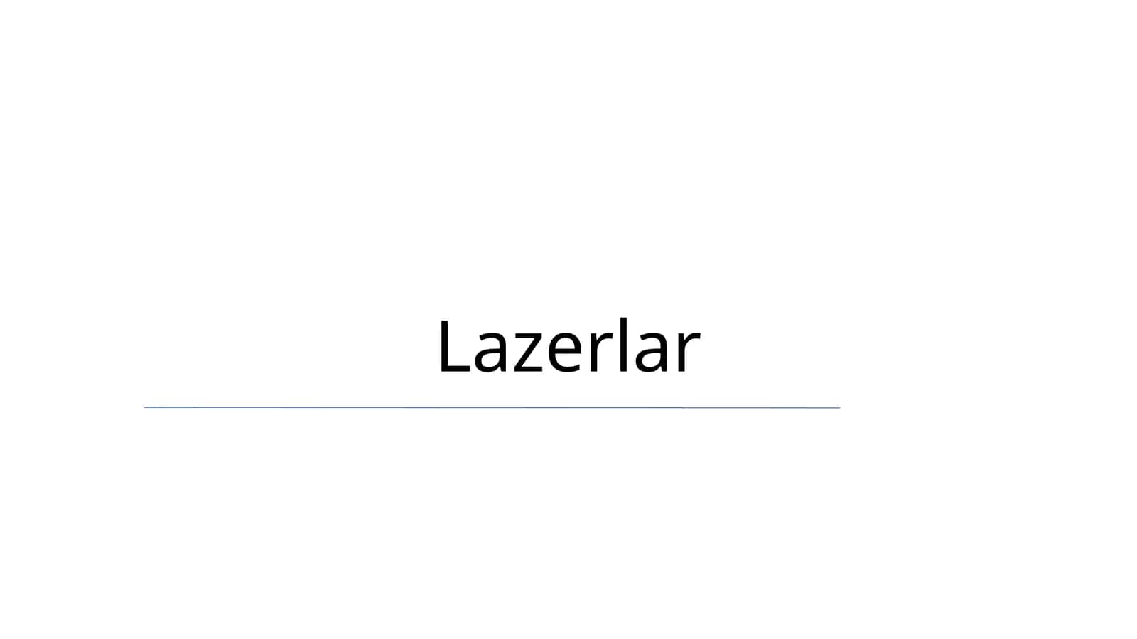 Lazerlar