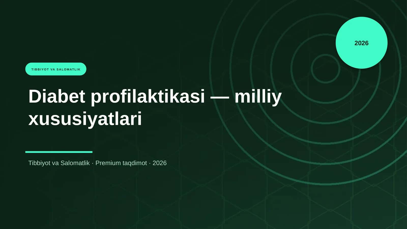 Diabet profilaktikasi — milliy xususiyatlari