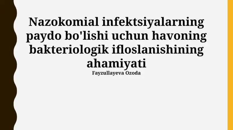 Havodagi Bakteriyalar Ifloslanishining Ahamiyati