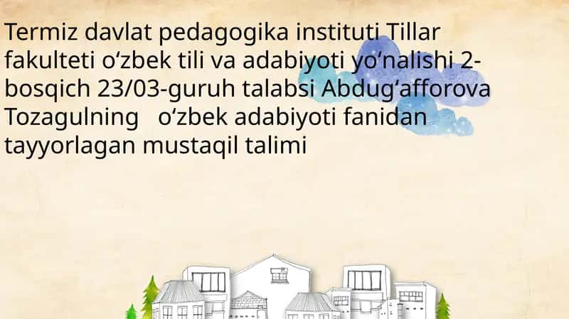 Ahmad Yassaviy va Ahmad Yugnakiy hayoti va ijodining manbalari