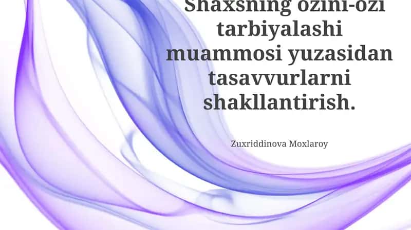 O'z-o'zini tarbiyalash jarayonida to'siqlar