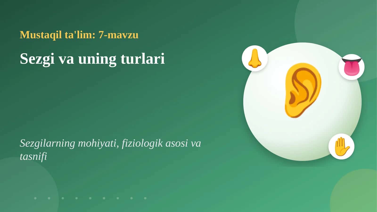 Mustaqil ta'lim: 7-mavzu