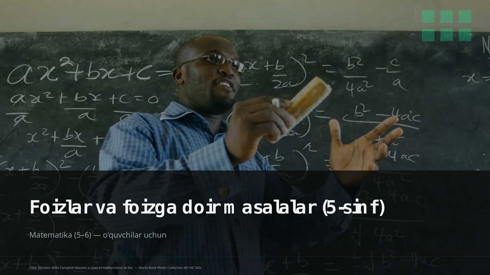 Foizlar va foizga doir masalalar (5-sinf)