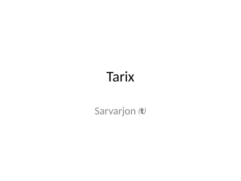 Tarix