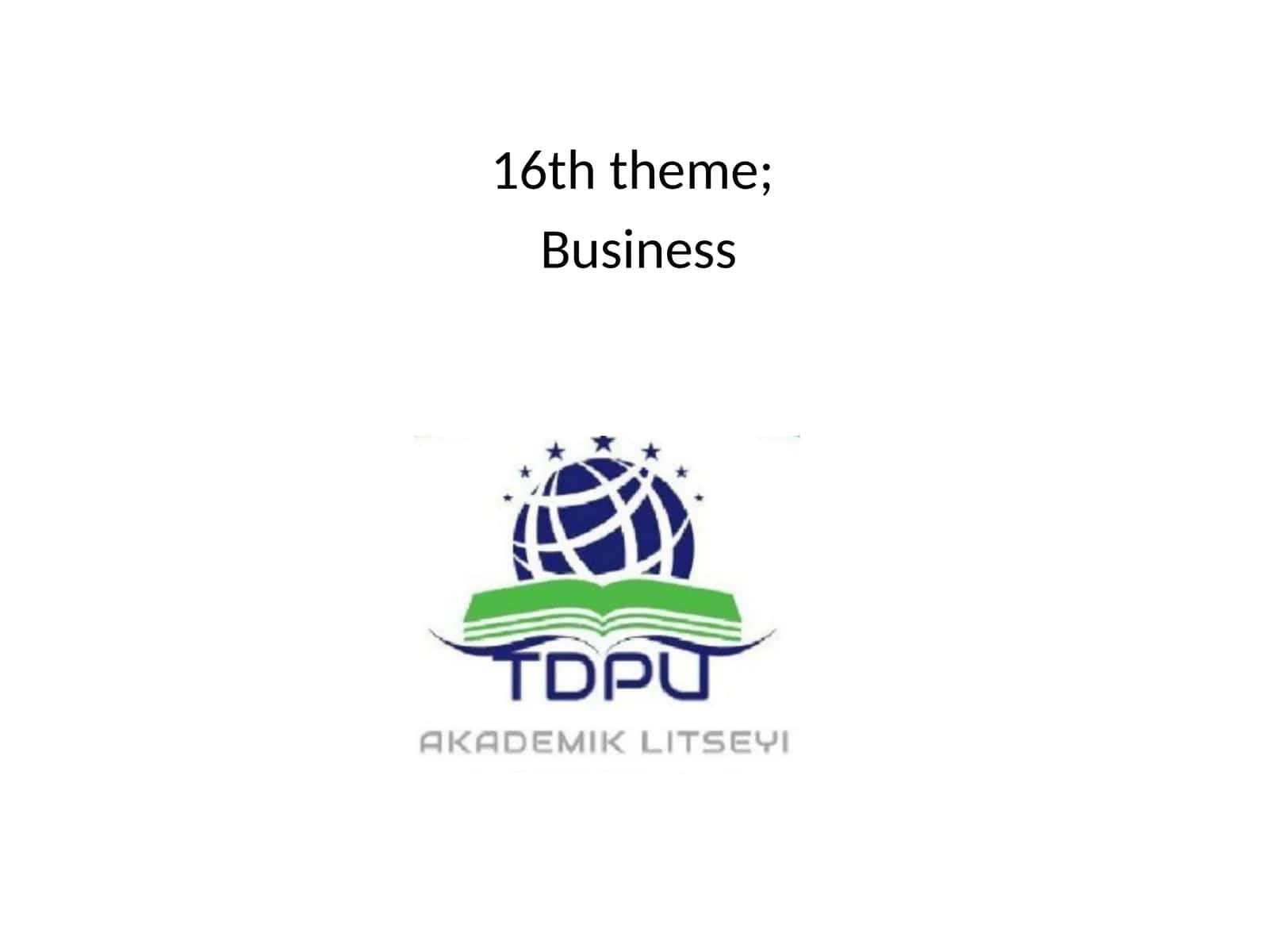 Business Plan for the lesson