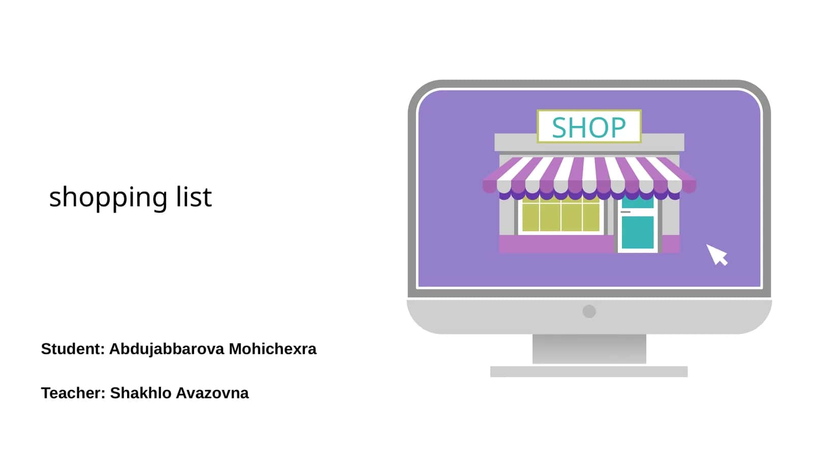 Creating Your Shopping List