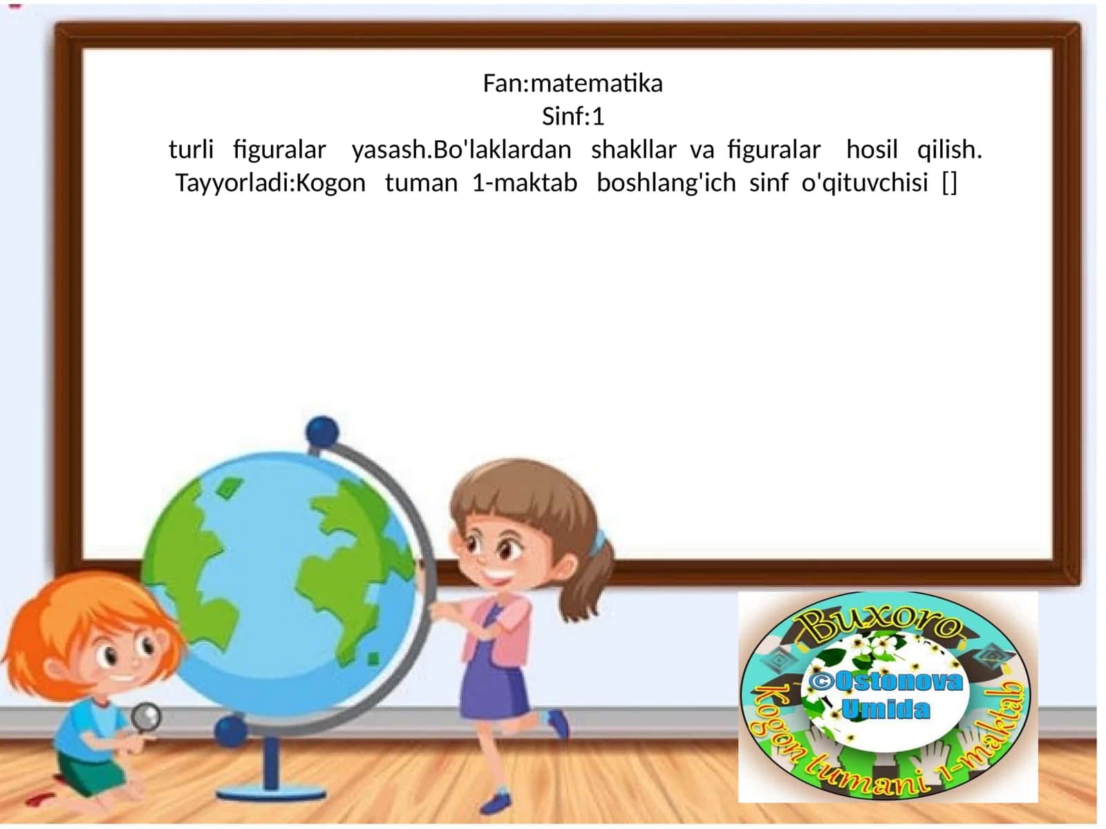 turli figuralar yasash.Bo'laklardan shakllar va figuralar hosil qilish