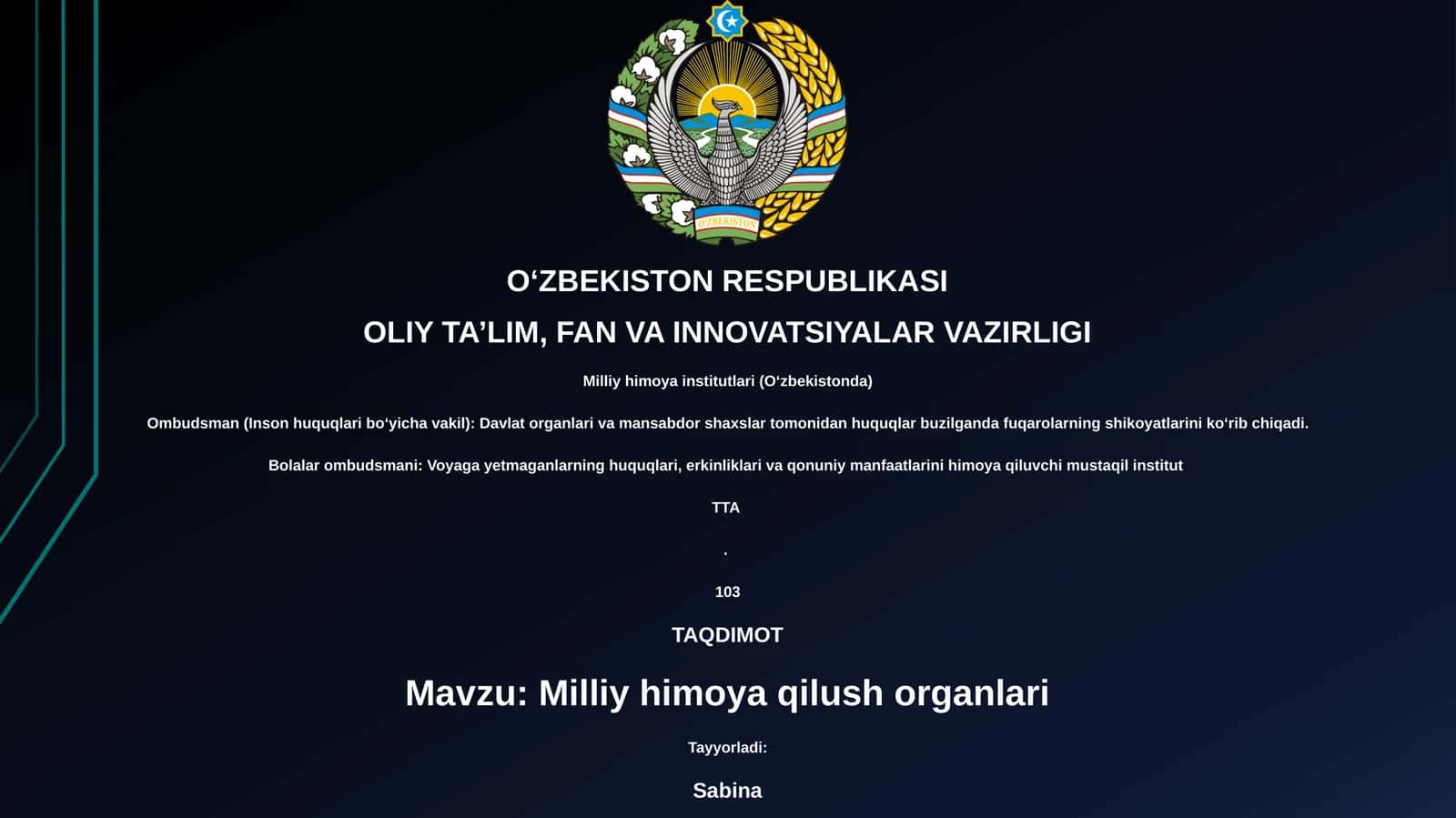 Milliy himoya institutlari
