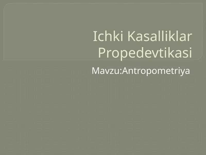 Antropometriya