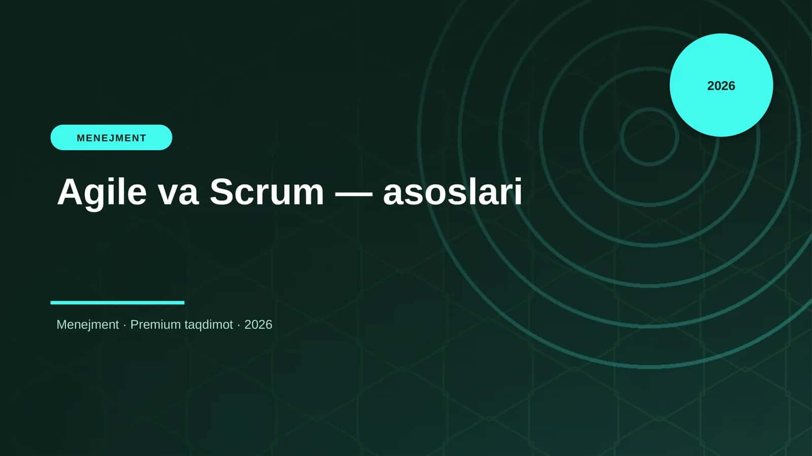 Agile va Scrum — asoslari