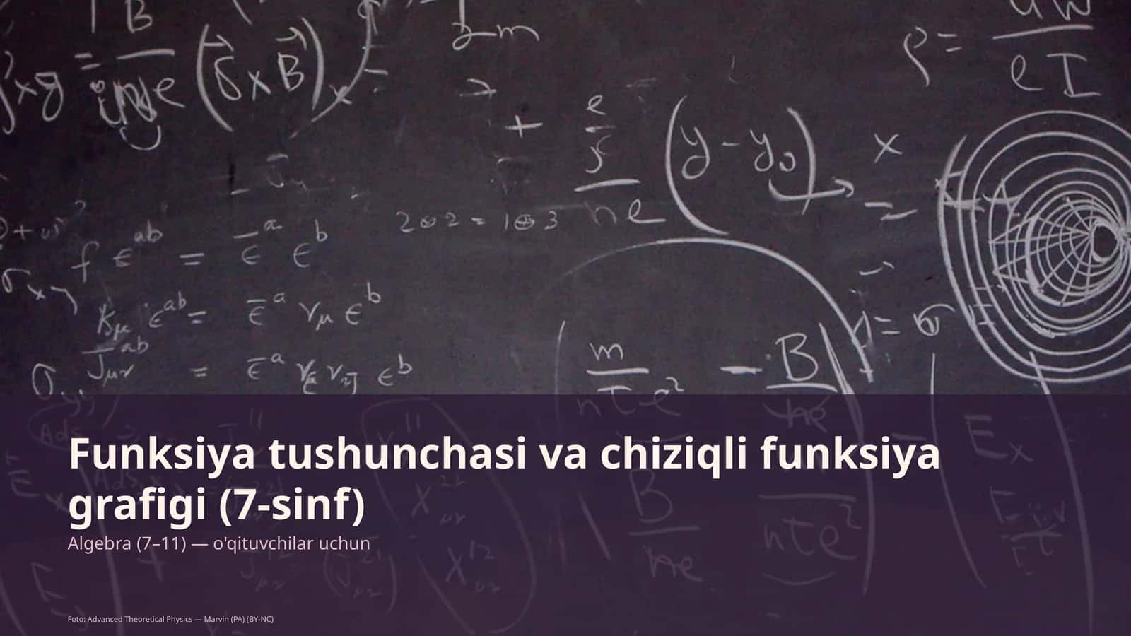 Funksiya tushunchasi va chiziqli funksiya grafigi (7-sinf)