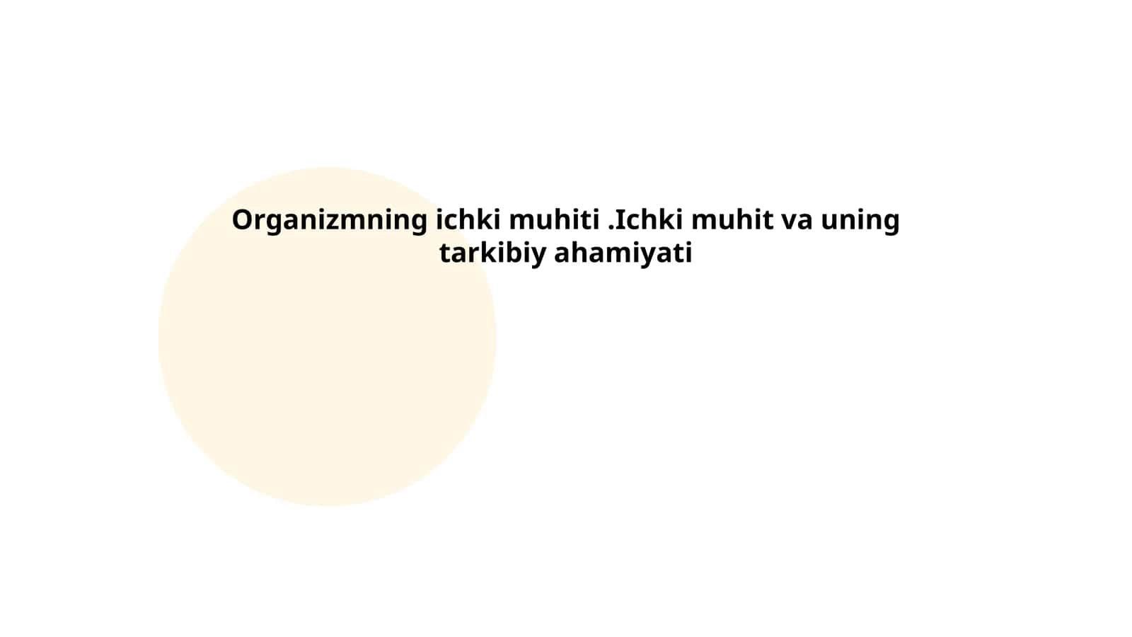 Ichki muhitning ta'rifi