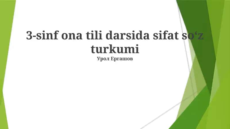 3-sinf Ona Tili