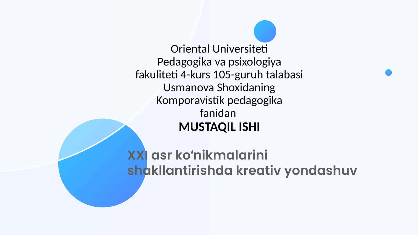MUSTAQIL ISHI