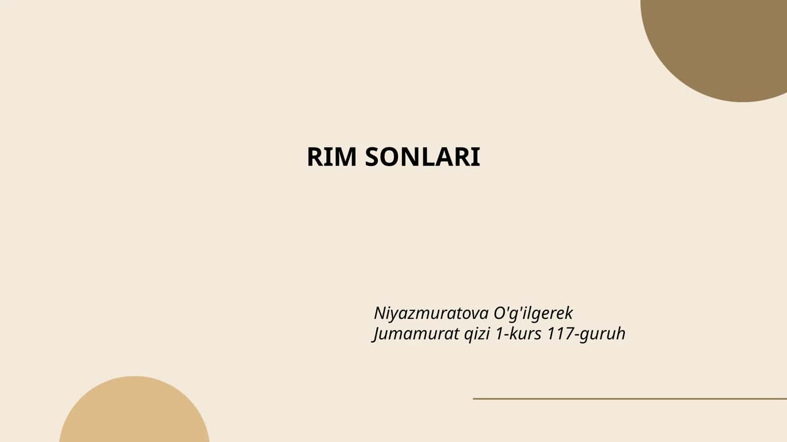 Raqamlar va ularning ma'nolari