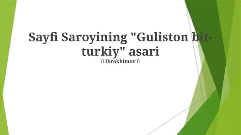 Guliston Bit-Turkiy