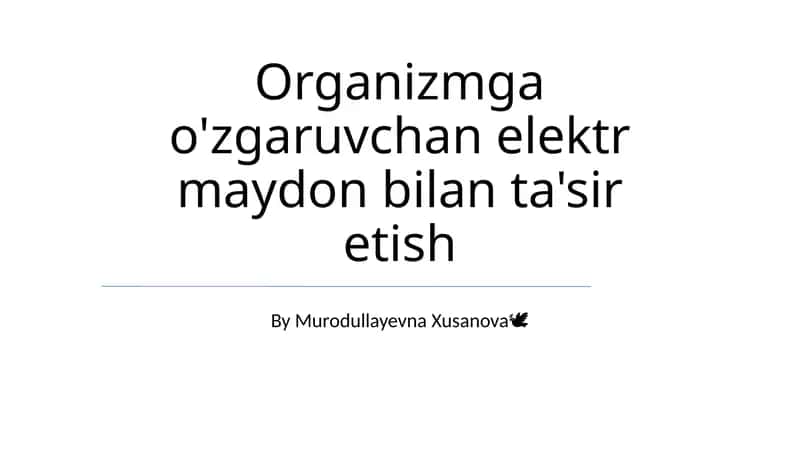 Tajriba O'rnatmasi
