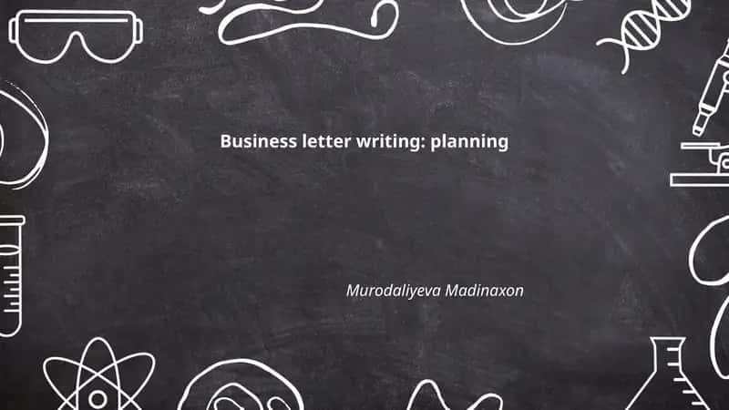 Business letter writing: planning