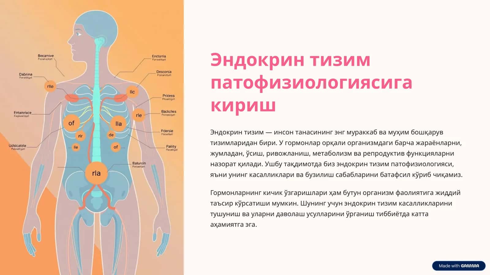 Эндокрин тизим патофизиологиясига кириш