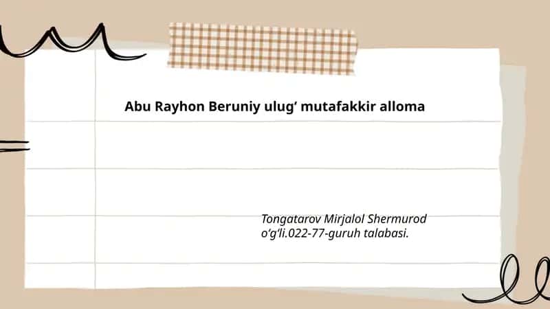 Abu Rayhon Beruniy