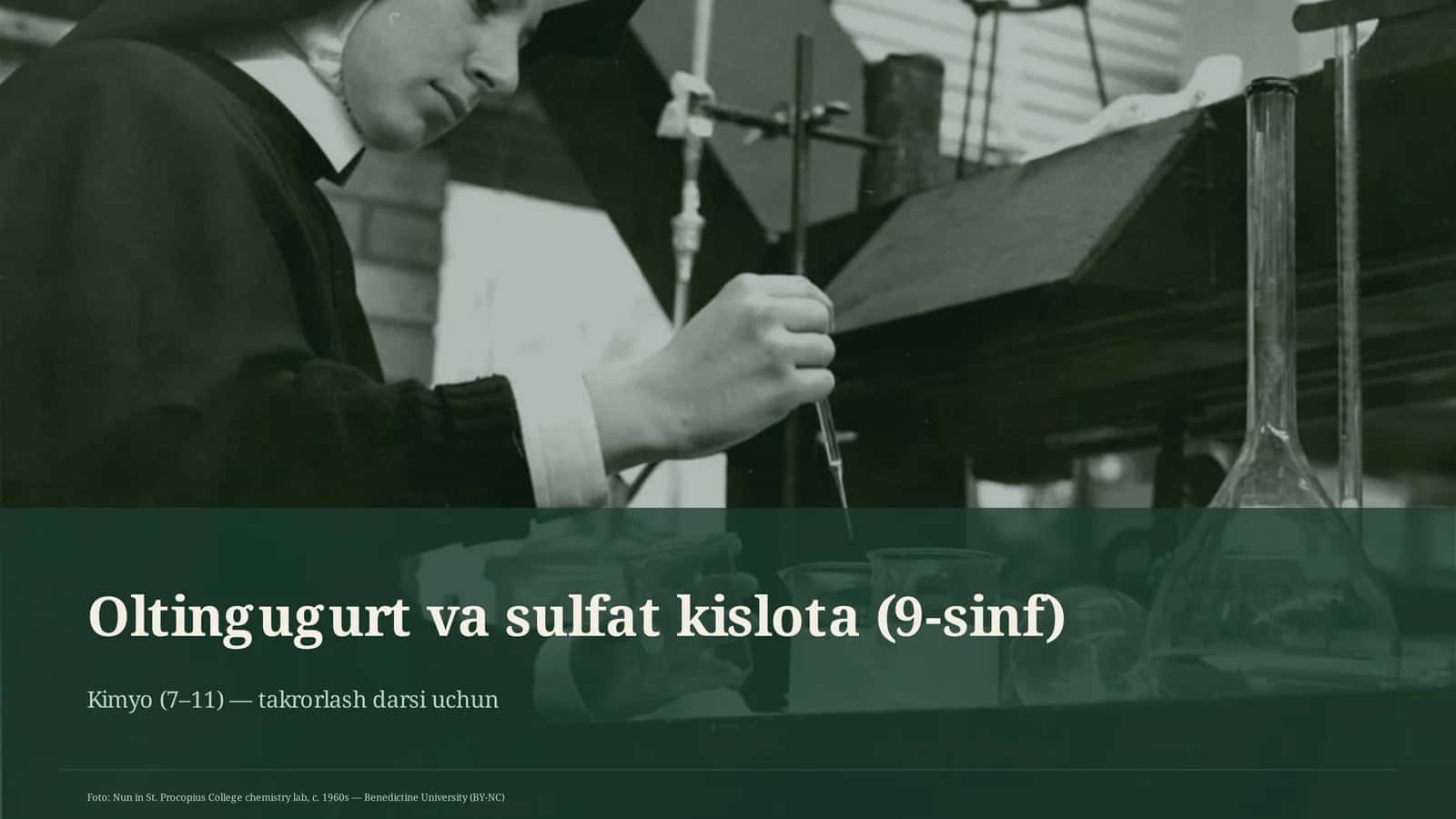 Oltingugurt va sulfat kislota (9-sinf)