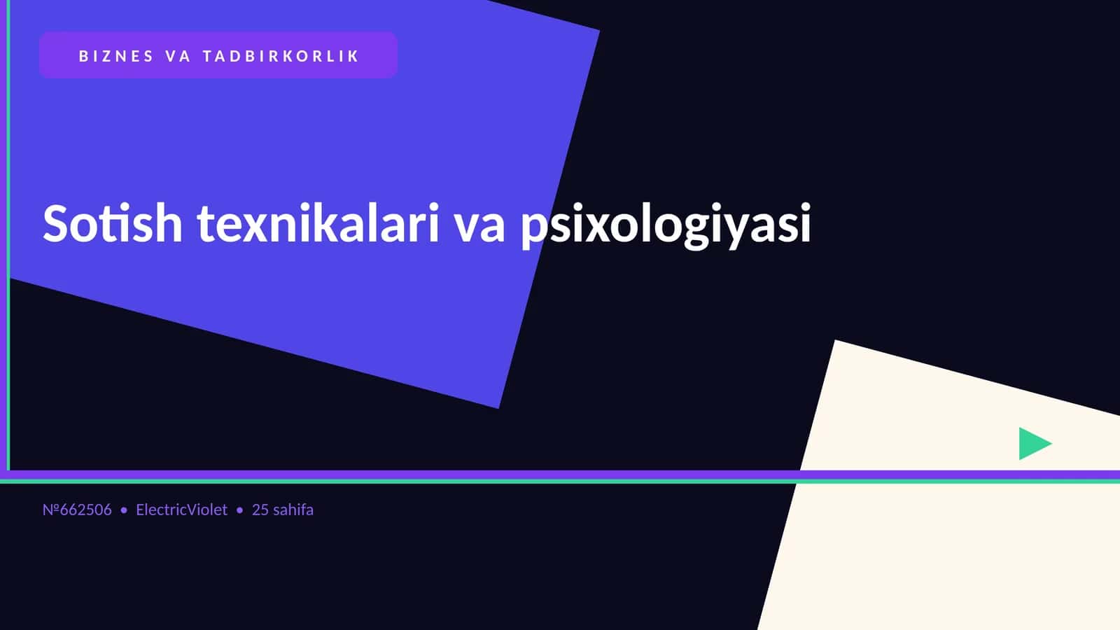 Sotish texnikalari va psixologiyasi