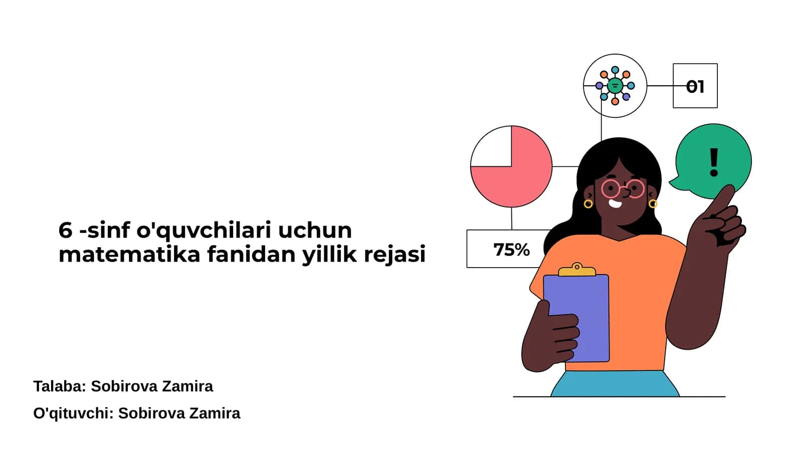 6 -sinf o'quvchilari uchun matematika fanidan yillik rejasi