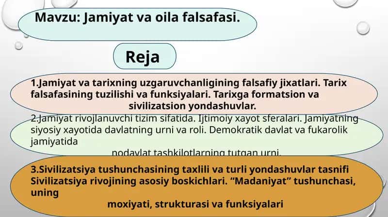 Jamiyat va oila falsafasi
