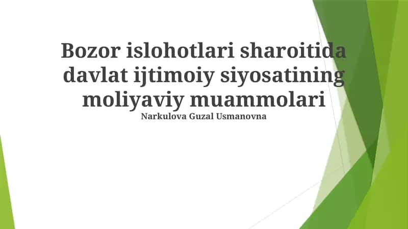 Moliyaviy muammolari