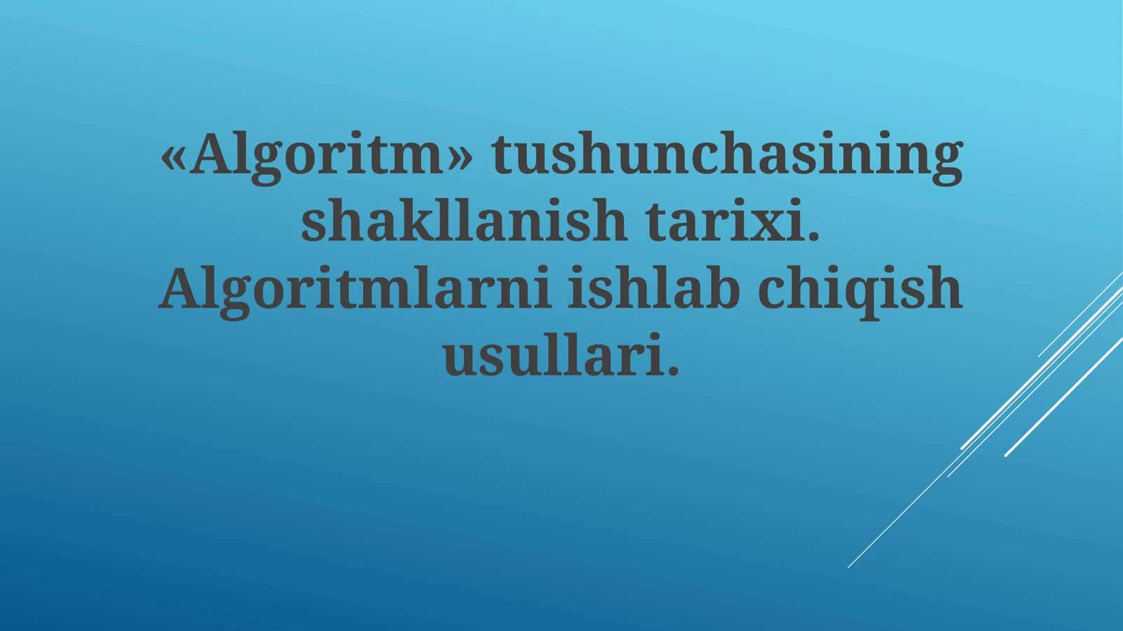 Al-Xorazmiyning hissasi