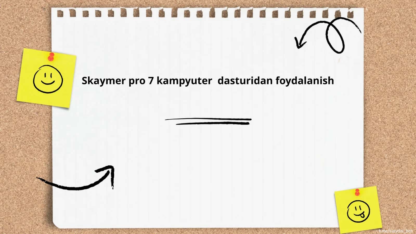 Skaymer pro 7 kampyuter dasturidan foydalanish