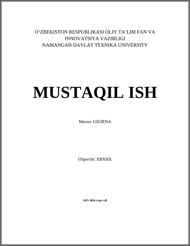 Shaxsiy gigiyena