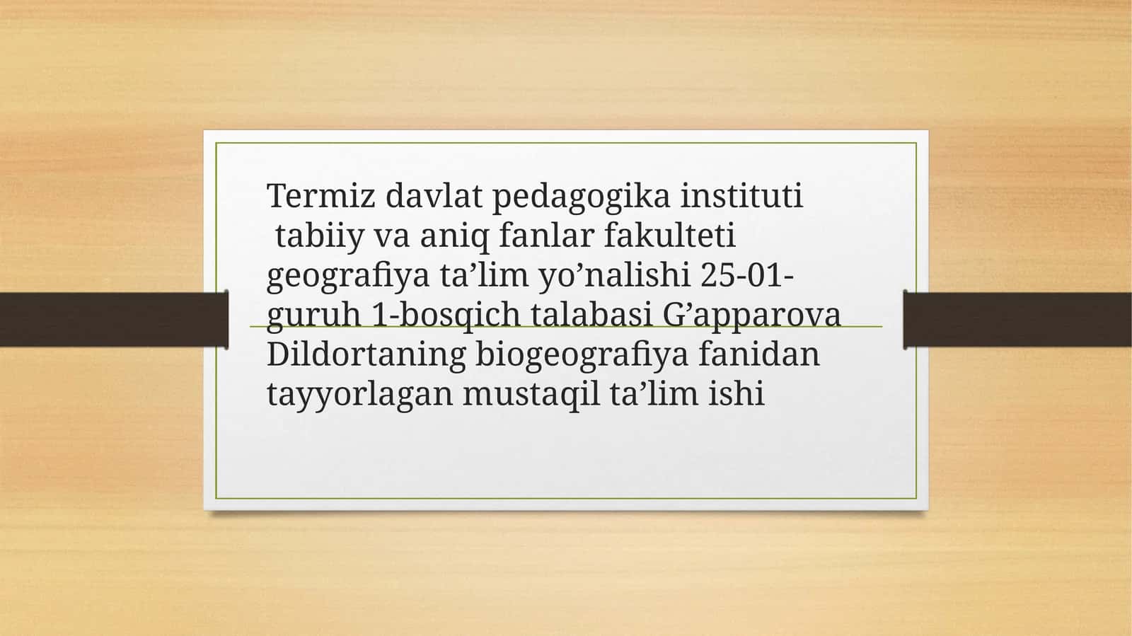 Globalekologik muammolar