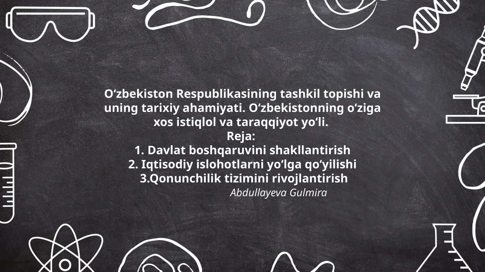 Oʻzbekiston Respublikasining tashkil topishi va uning tarixiy ahamiyati