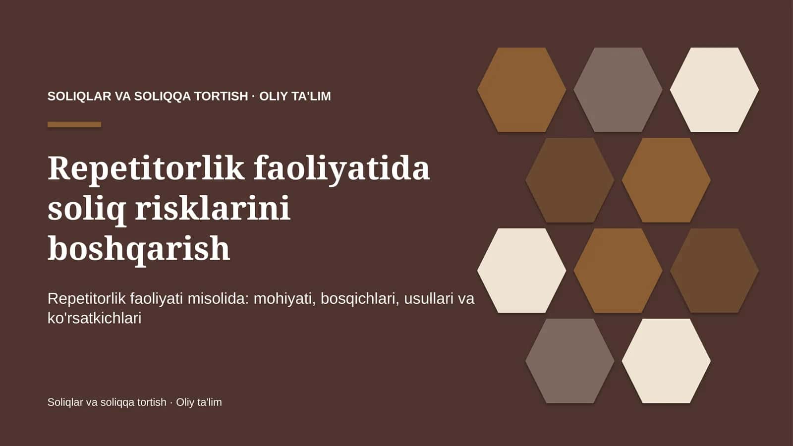 repetitorlik faoliyatida soliq risklarini boshqarish 3925