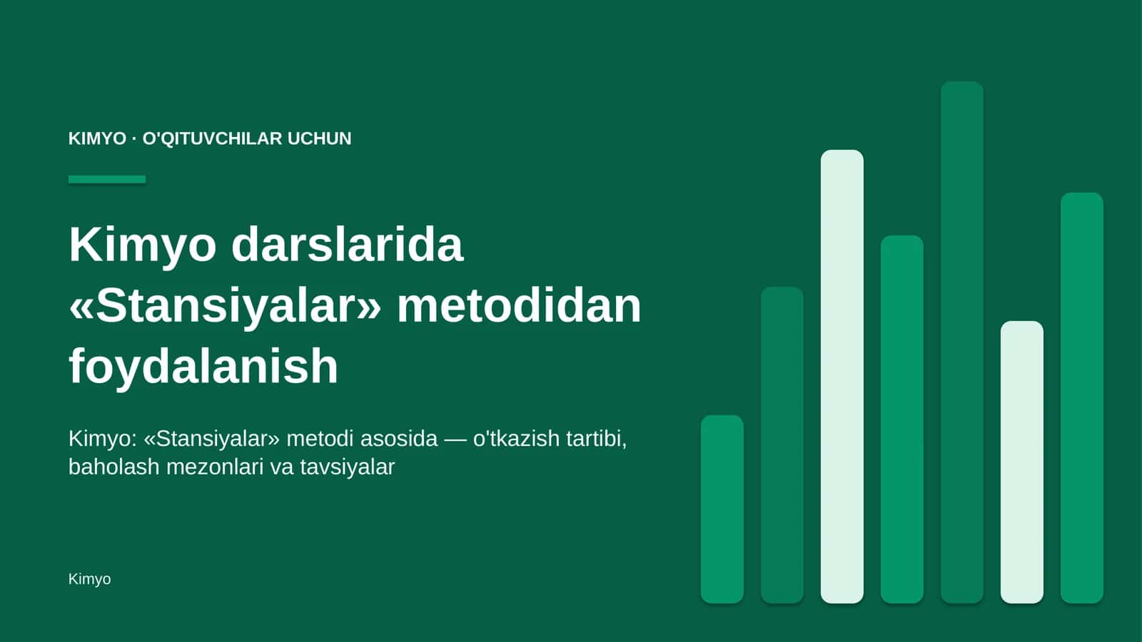 kimyo darslarida stansiyalar metodidan foydalanish 9156
