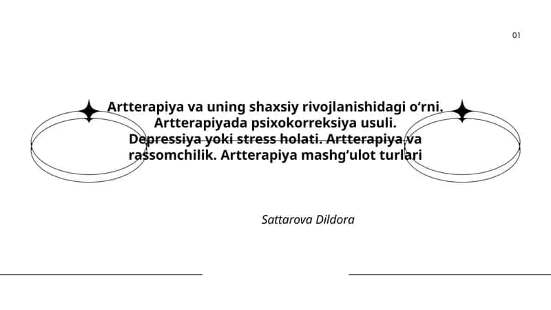 Artterapiya va uning shaxsiy rivojlanishidagi oʻrni