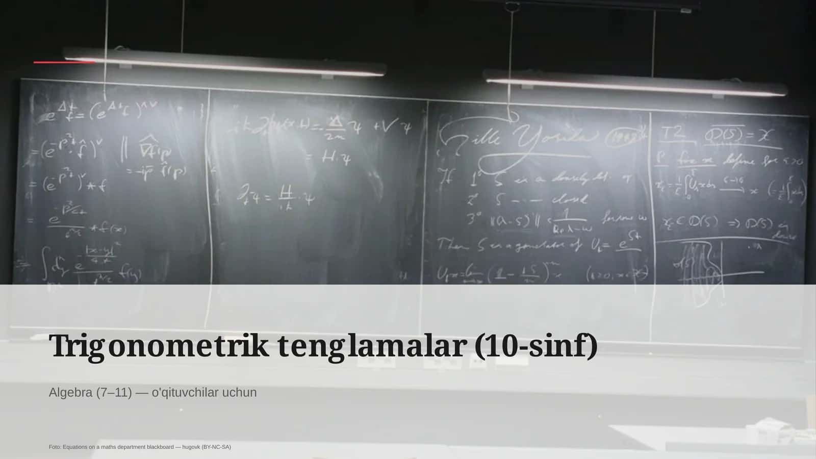 Trigonometrik tenglamalar (10-sinf)