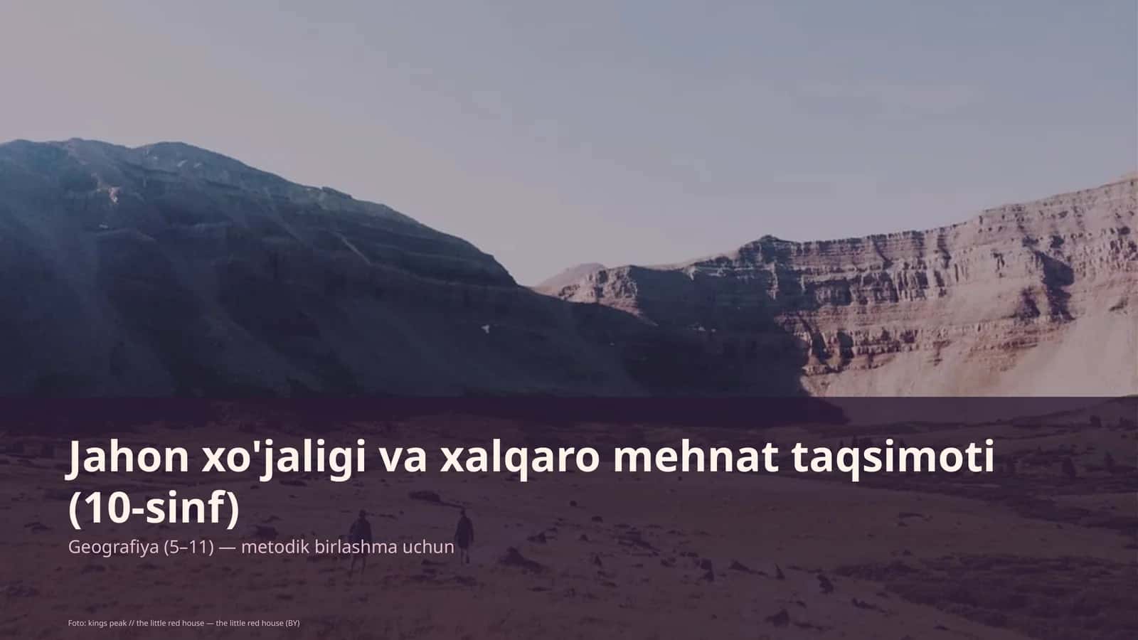 Jahon xo'jaligi va xalqaro mehnat taqsimoti (10-sinf)