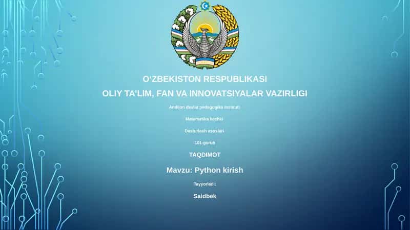 Python kirish