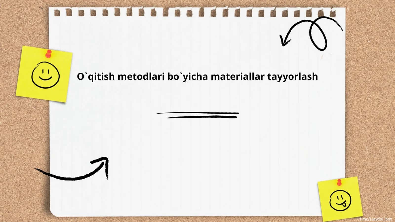 O`qitish metodlari bo`yicha materiallar tayyorlash