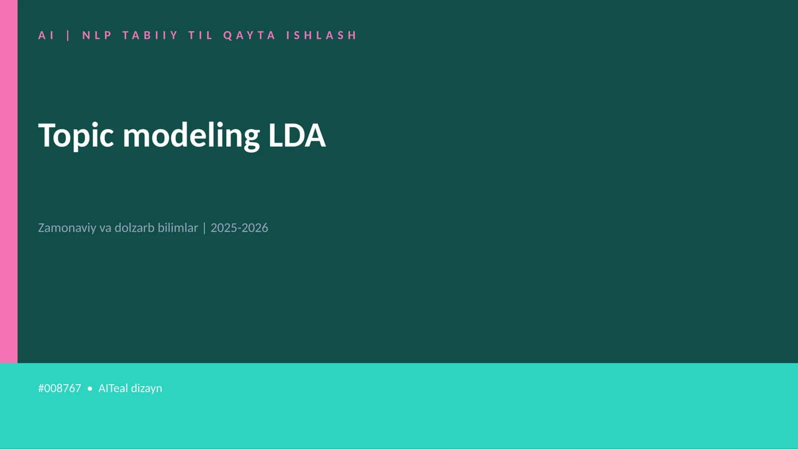 AI | NLP TABIIY TIL QAYTA ISHLASH