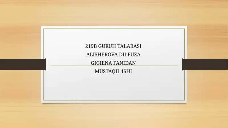 GIGIENA FANIDAN