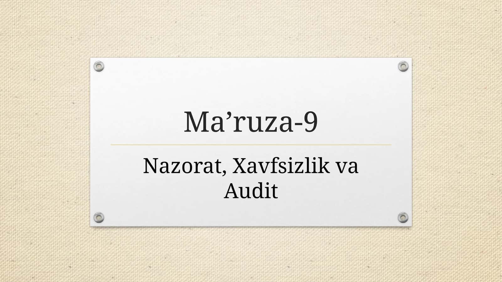 buxgalteriya ish samaradorligida nazorat