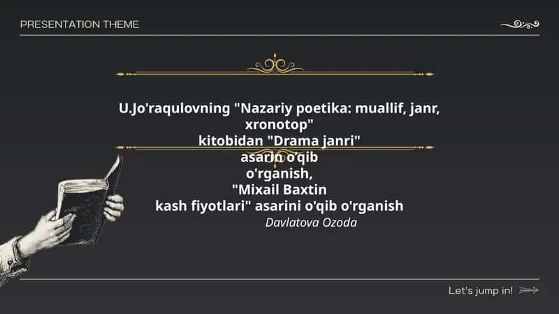 Nazariy poetika: muallif, janr, xronotop