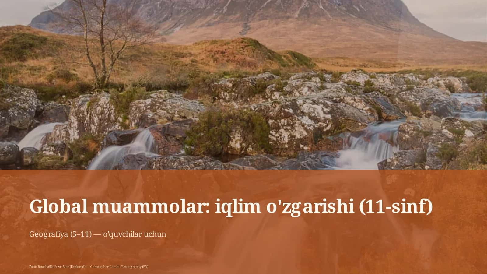 Global muammolar: iqlim o'zgarishi (11-sinf)