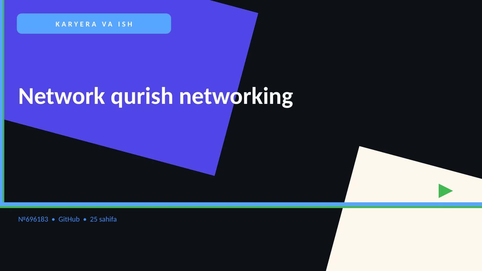 Network qurish networking