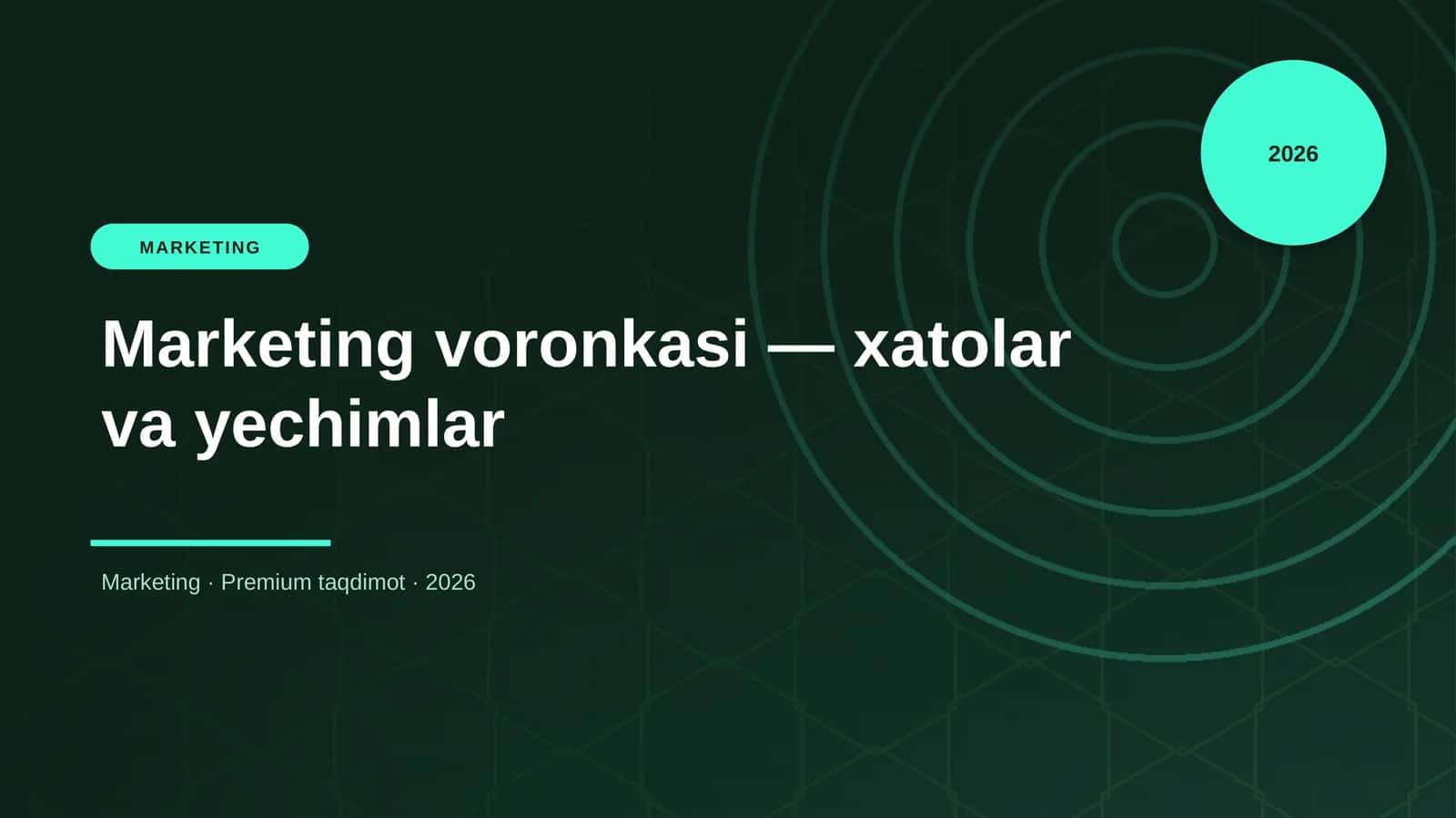 Marketing voronkasi — xatolar va yechimlar