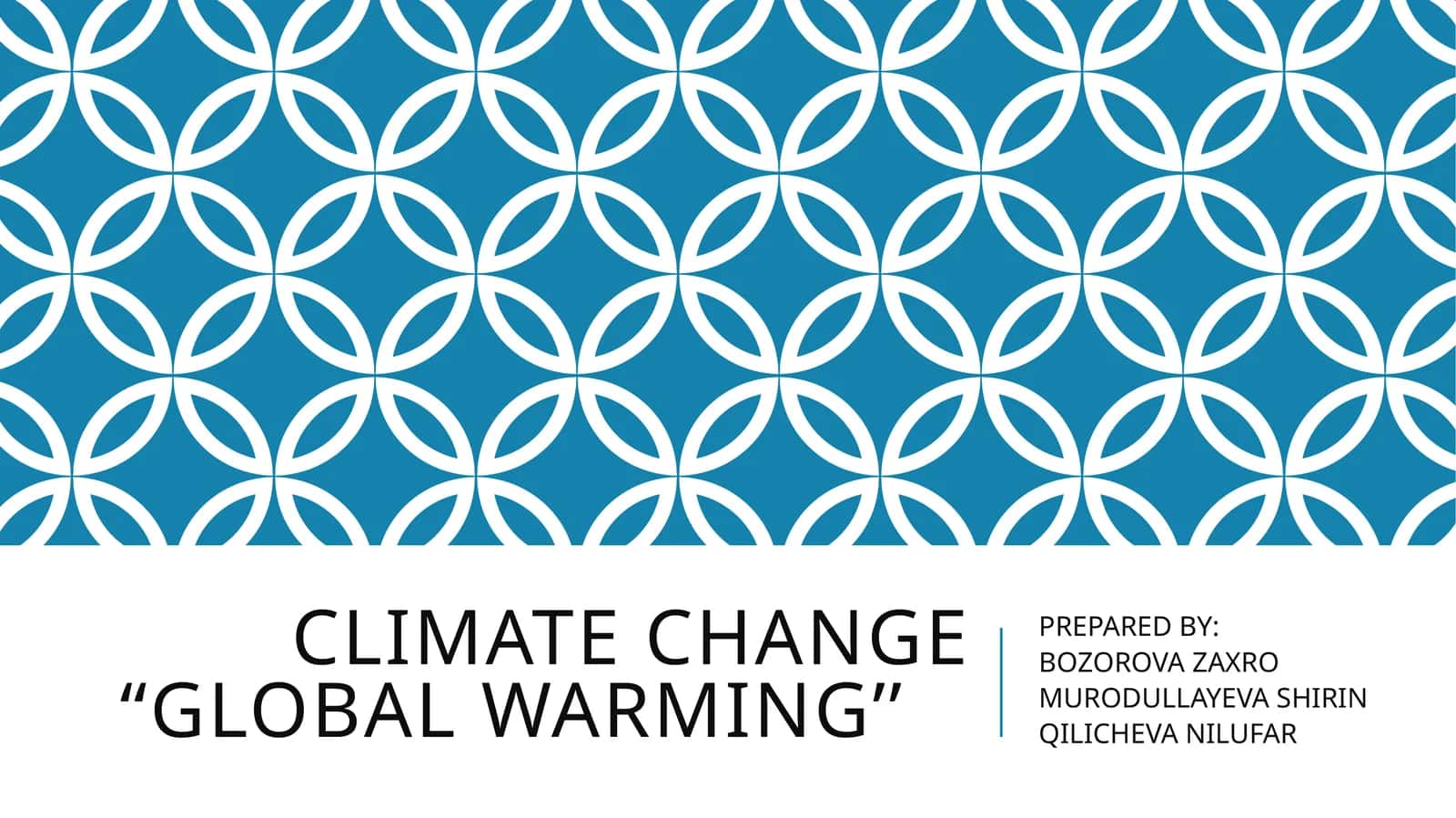 "CLIMATE CHANGE‘GLOBAL WARMING’’