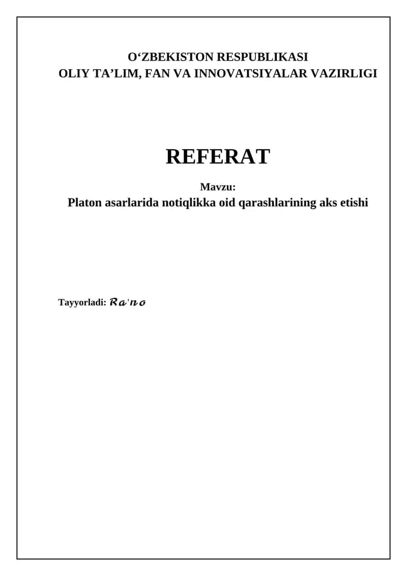 Platonning ritorikaga qarashlari